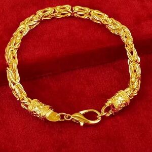 New! 18K gold color plated adjustable unique Chain Bracelet